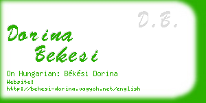 dorina bekesi business card