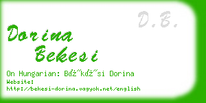 dorina bekesi business card